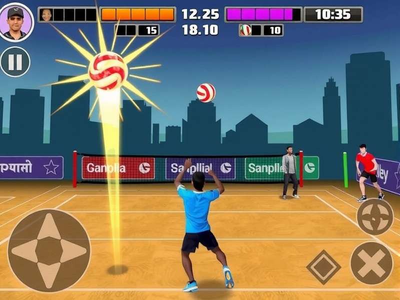 Intense volleyball action in Mumbai Volley Smasher Mumbai Volley Smasher Game Screenshot